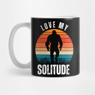 Sasquatch Big Foot Loves Solitude Mug